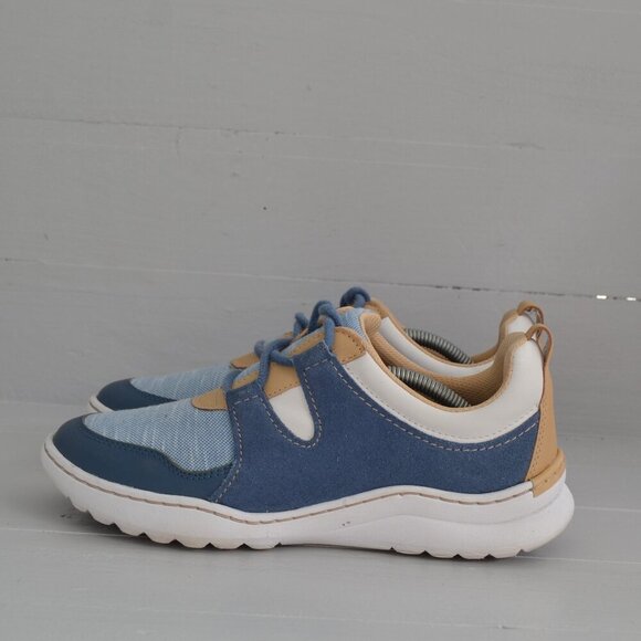 Clarks Shoes - Clarks Blue Tan Teagan Lace Sneakers Women's 7.5 M Casual Shoes 13288